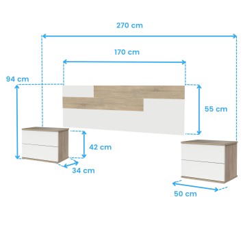cabecero y mesitas erika cotas