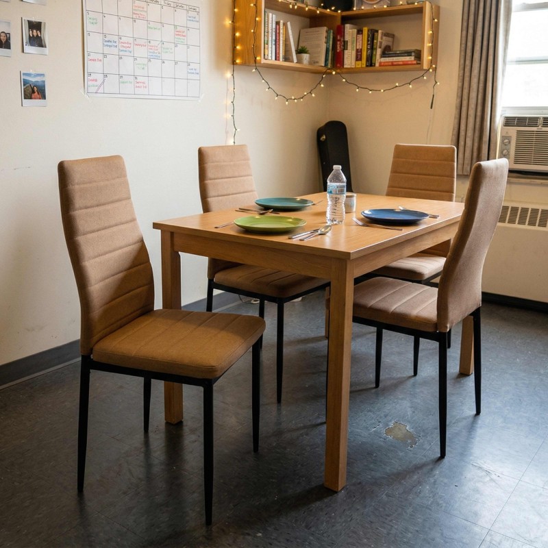 Silla de Comedor Avat Estilo Industrial Color Marrón