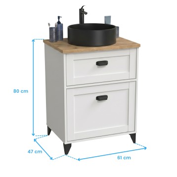 mueble baño toscana cotas