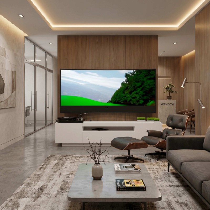 Mueble Tv Sami en Color Blanco Mate 200 cm