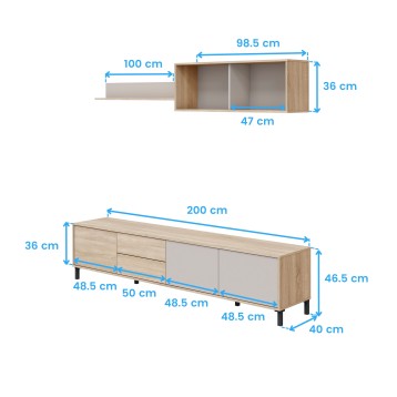 mueble bari cotas