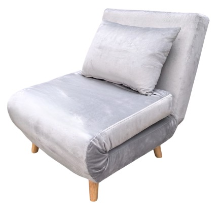 sillón cama gris claro portada
