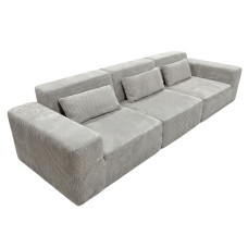 Sofá Modular Horizon 3 Plazas Gris Claro 307 cm