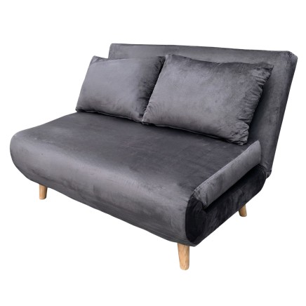 sofa cama gris oscuro portada