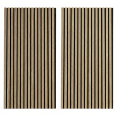 Pack de 2 Paneles Acústicos Silence Roble Nogal y Negro 60x120 cm