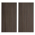 Pack de 2 Paneles Acústicos Silence Roble Nogal Oscuro y Negro 60x120 cm