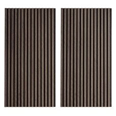 Pack de 2 Paneles Acústicos Silence Roble Nogal Oscuro y Negro 60x120 cm