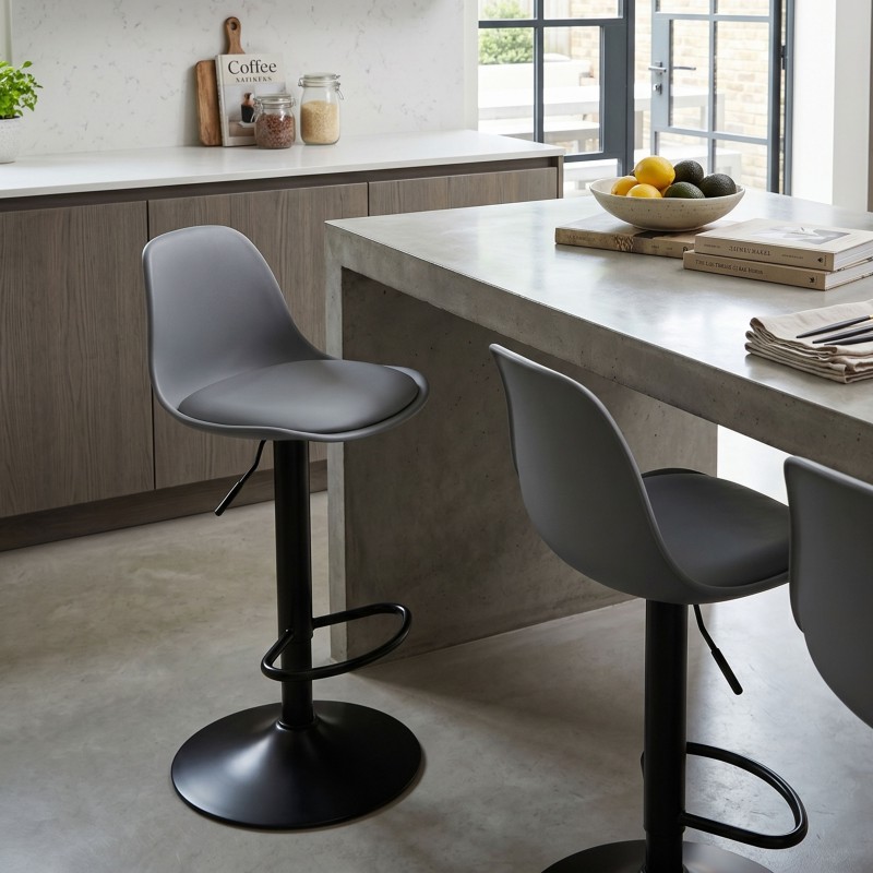taburete regulable gris ambiente