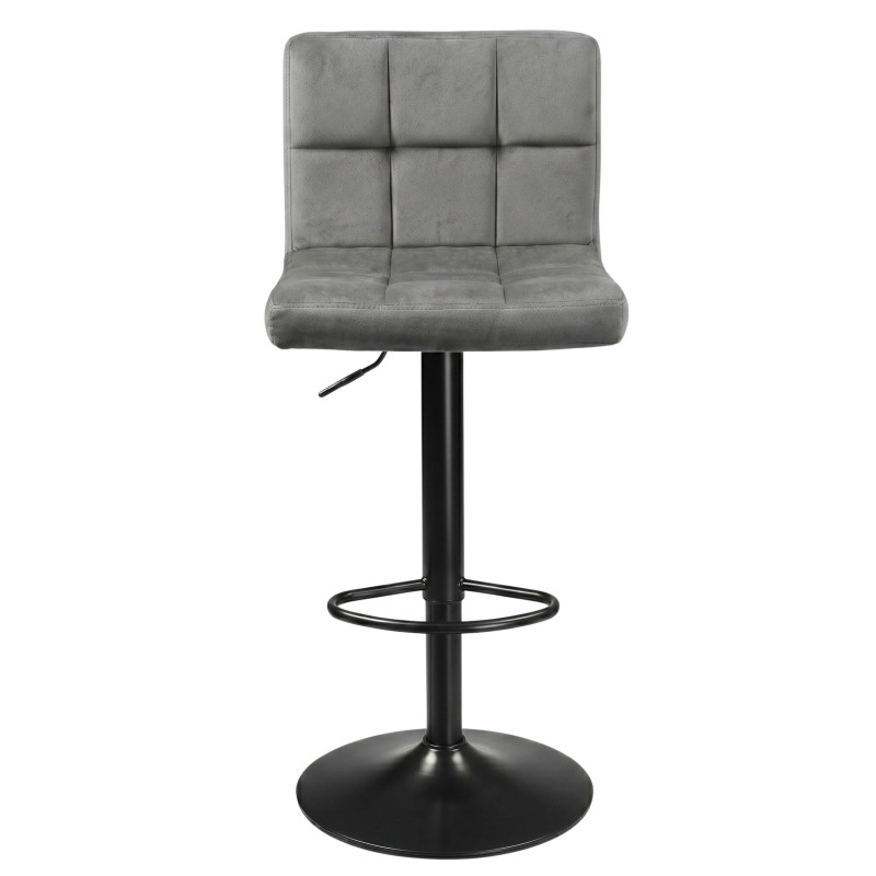taburete terciopelo gris 1