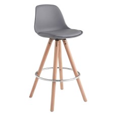 Taburetes Cocina Nórdica Bistro Gris y Roble 100 cm