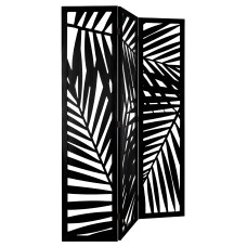 Biombo Separador De Ambientes 3 Paneles Akira Color Negro