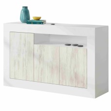 Aparador Baltico Salón Comedor Blanco Artik Y Blanco Velho 144 cm