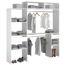 Vestidor Modular Custom Opción D+F Blanco Doble Montaje 140x203 cm