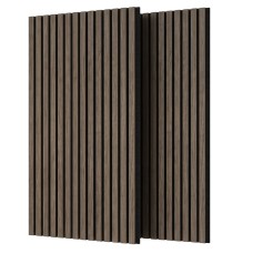 Pack de 2 Paneles Acústicos Silence Roble Nogal Oscuro y Negro 60x120 cm