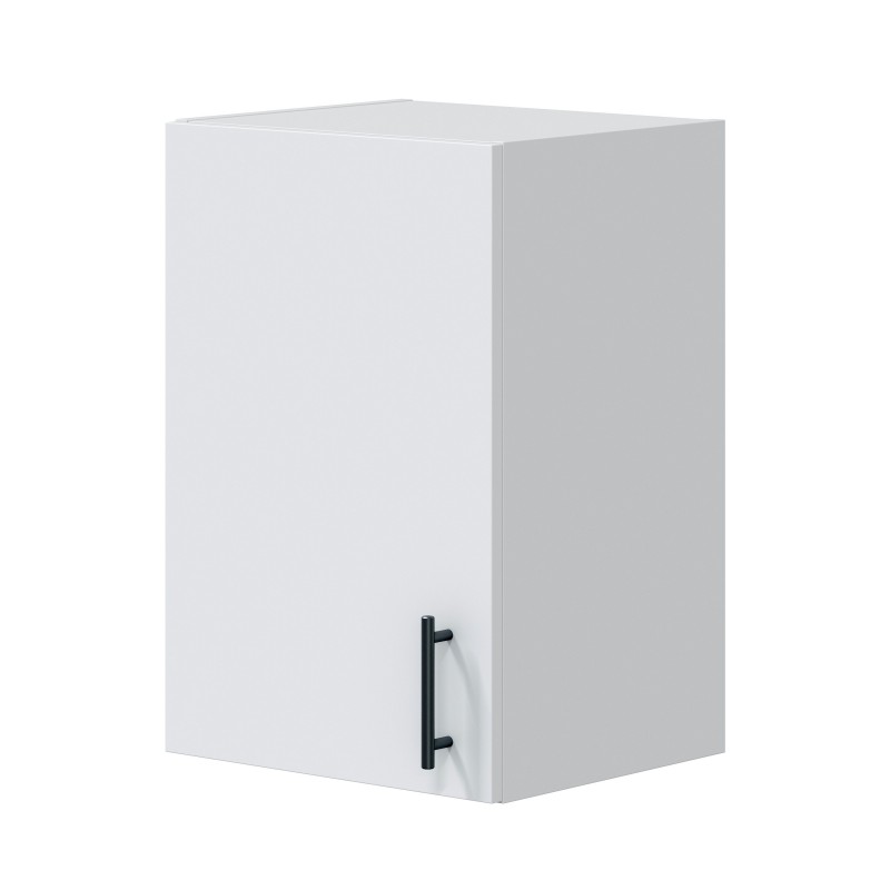 Cocina Modular Kira Con Isla Blanco Brillo y Roble Canadian 240 cm