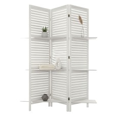 Biombo Separador De Ambientes 3 Paneles Tiam Color Blanco
