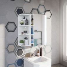 Mueble Auxiliar de Baño Pack Armario Espejo + Estantería 60x65 cm