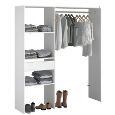 Vestidor Modular Custom Opción D+E Blanco Doble Montaje 162x180 cm