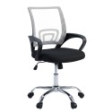 Silla oficina Vita giratoria negra y blanca con refuerzo lumbar