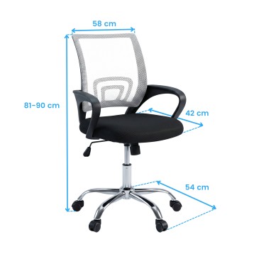 silla vita blanco y negro cotas