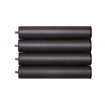 Set de cuatro cilindros de espuma negra para base de sofá o sillón con patas roscadas