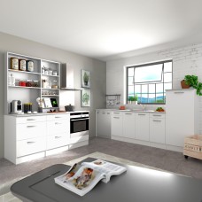 Cocina modular completa Eko XL blanca 8 módulos 4 metros