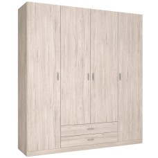 Armario Grande Roma 2 Cajones 4 Puertas Color Sahara 198x216 cm