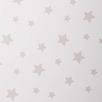 Detalle madera con patrón de estrellas beige y blanco para tapicería infantil
