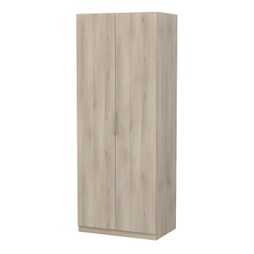 Armario de dos puertas en madera clara estilo nórdico con acabado roble blanqueado