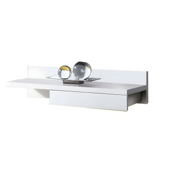 Mueble De Entrada Cajún Recibidor Colgado Color Blanco 70 cm