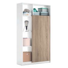Mueble de Entrada Recibidor Neo Blanco Brillo y Roble Cambrian 100 cm