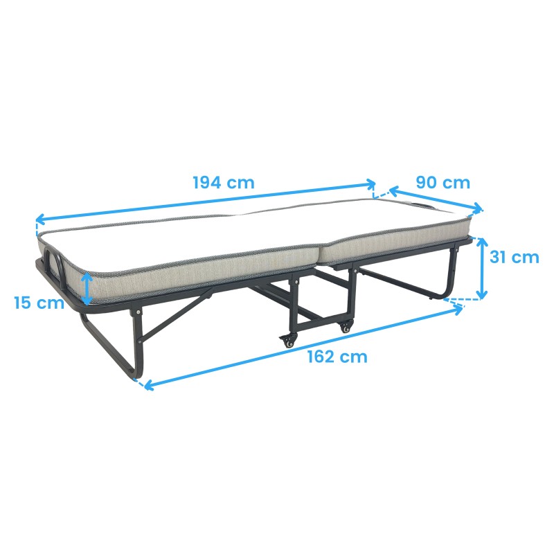 cama plegable cotas