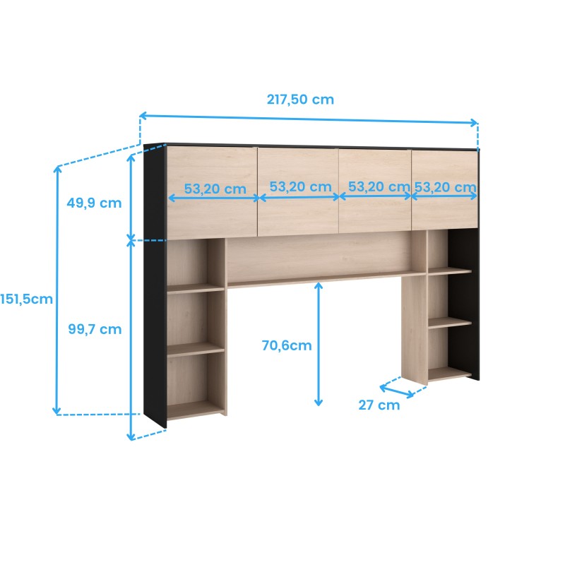 pack dormitorio celest cotas 2