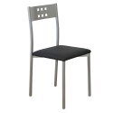 Silla De Cocina Costa Negro Con Polipiel Y Metal