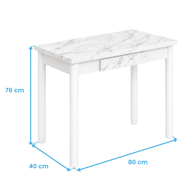 mesa cocina kitchi mármol cotas