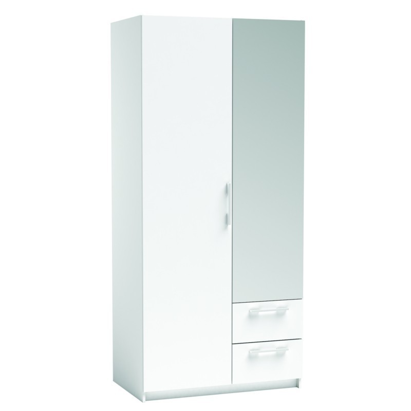 Armario con Cajones, Espejo y 2 Puertas 203x93x55 cm - Miroytengo.es