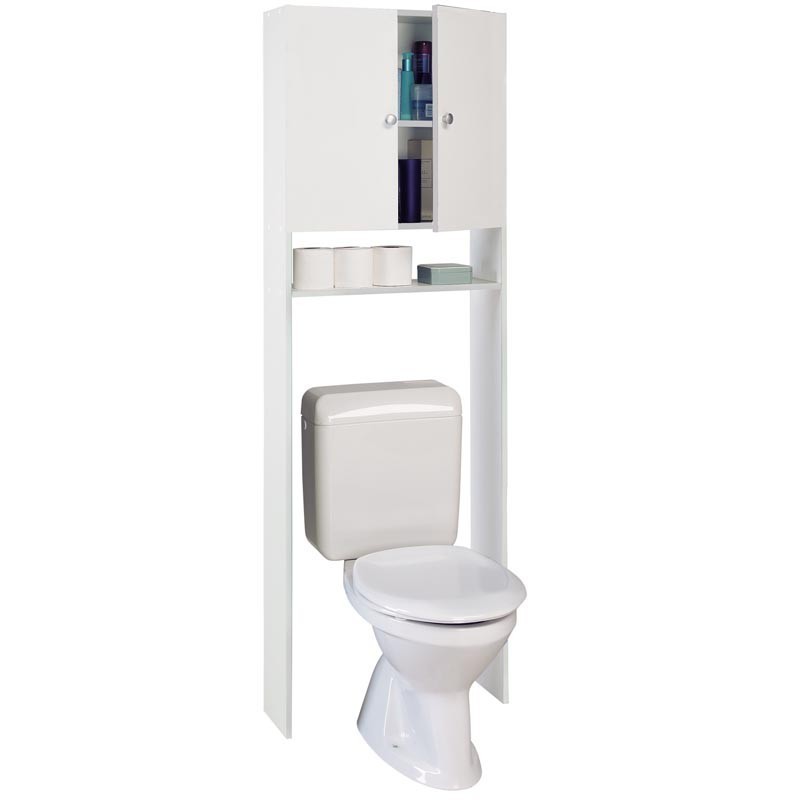Mueble auxiliar WC 2 puertas blanco mate Mueble auxiliar WC 2 puertas blanco mate