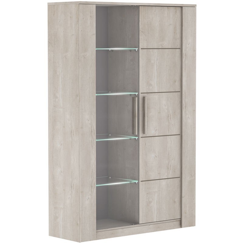 Vitrina con Led Antibes 1 puerta 4 estantes cristal Vitrina con Led Antibes 1 puerta 4 estantes cristal