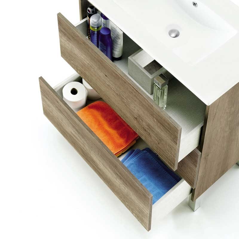 Mueble Baño 3 Cajones con Espejo Dakota Soft Close - Mirotengo.es