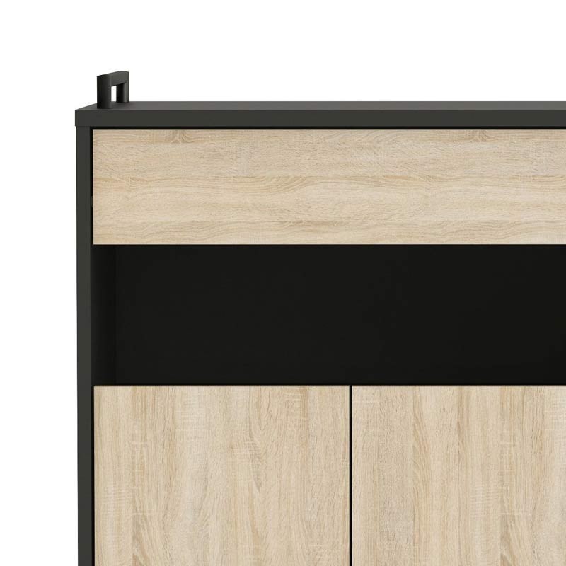 Mueble auxiliar Microondas roble negro 80x76,5 Mueble auxiliar Microondas roble negro 80x76,5