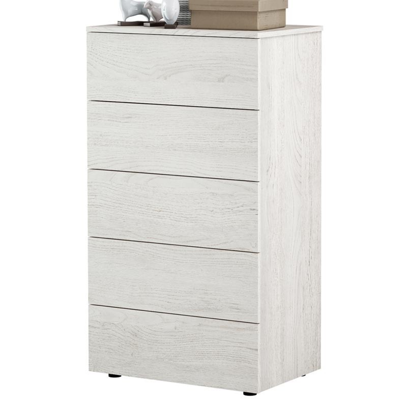 Cómoda Hera 5 cajones color blanco alpes 61x40x109 cm Cómoda Hera 5 cajones color blanco alpes 61x40x109 cm