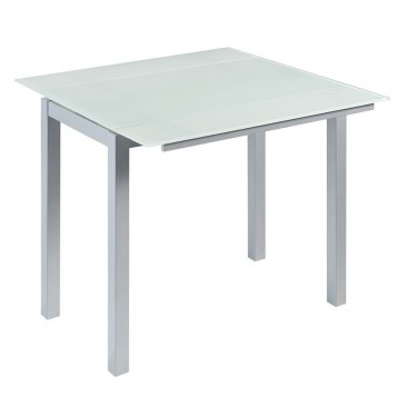 Mesa cristal blanco extensible lateral 95x55-95