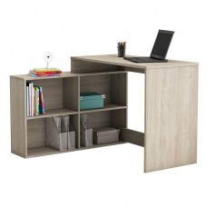 Mesa escritorio con estanteria baja Roble Shannon 112 cm Mesa escritorio con estanteria baja Roble Shannon 112 cm