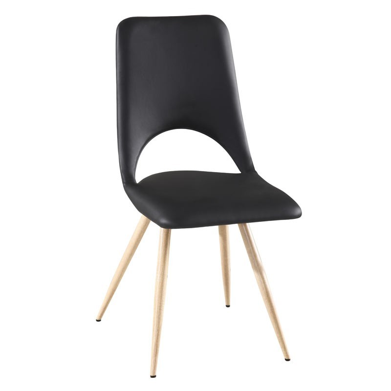 Pack 2 Sillas Negras Salón Diseño Moderno Comedor