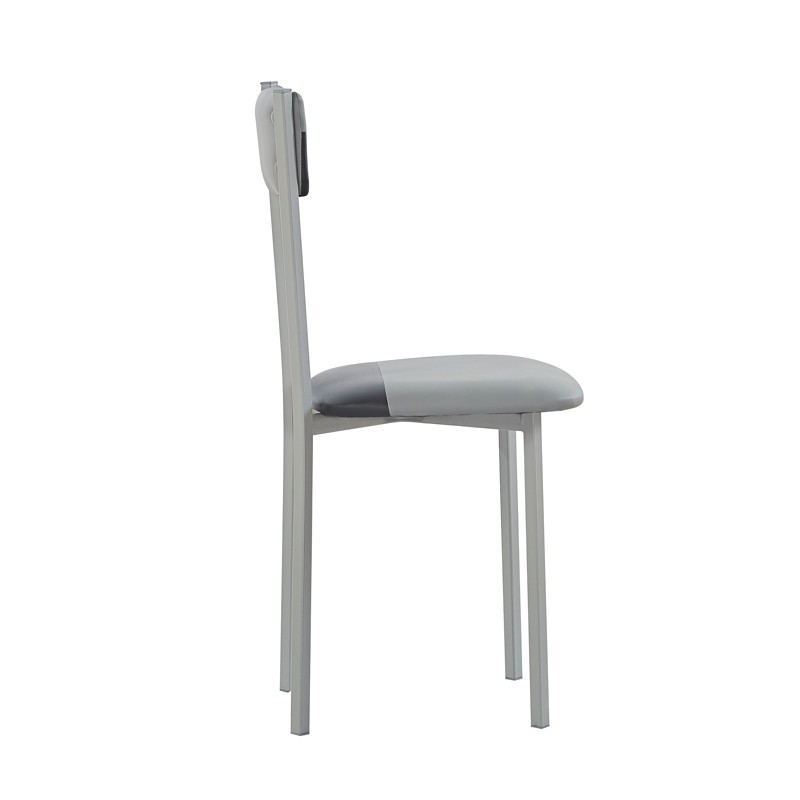 Silla poliuretano color combinado negro/gris Silla poliuretano color combinado negro/gris